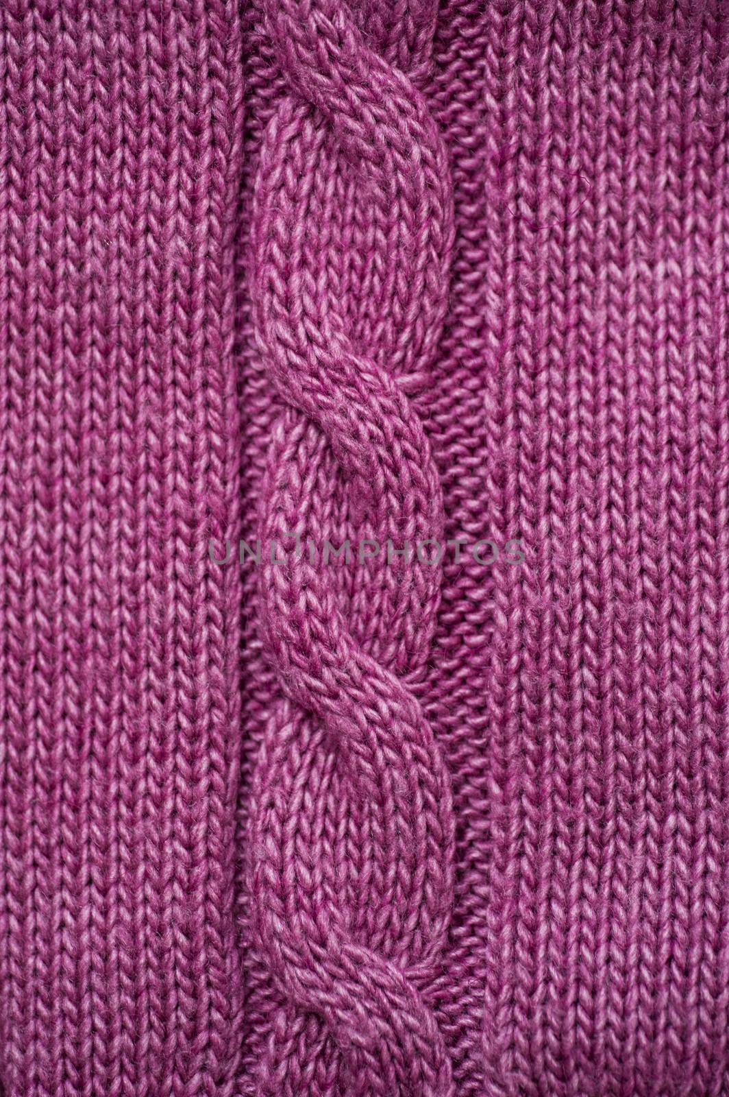 texture of lilac knitted fabric for the background by timonko