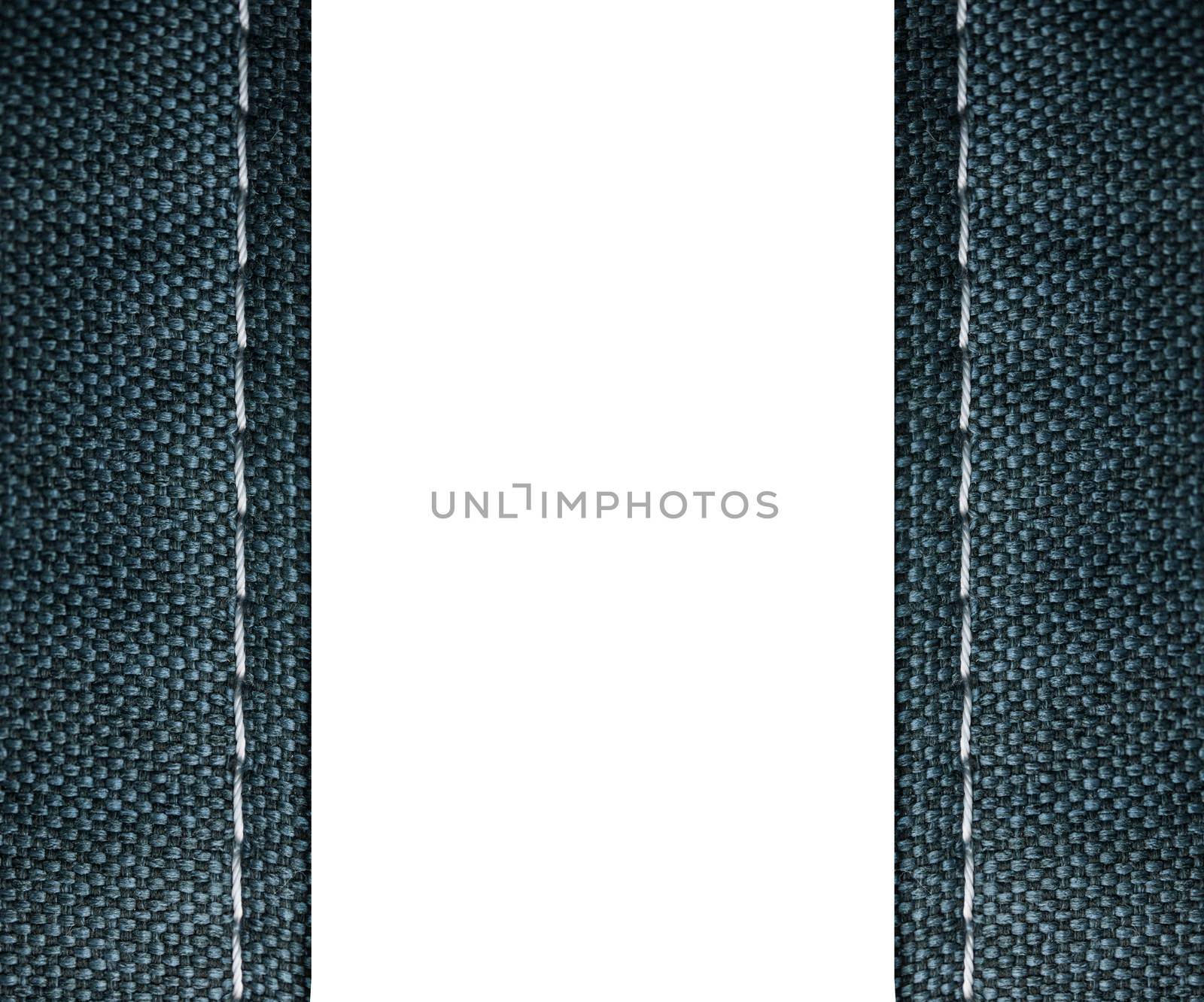Jeans frame isolated on white background by timonko