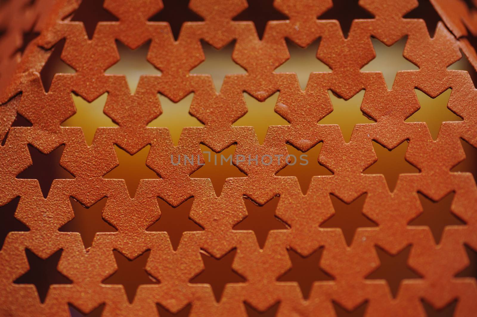 metal texture with holes in the form of stars.