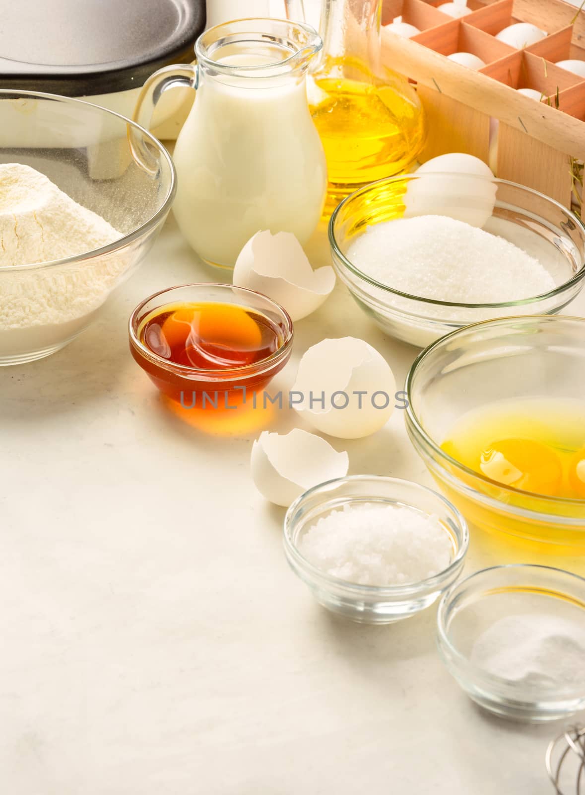 Ingredients for making pancakes by markova64el