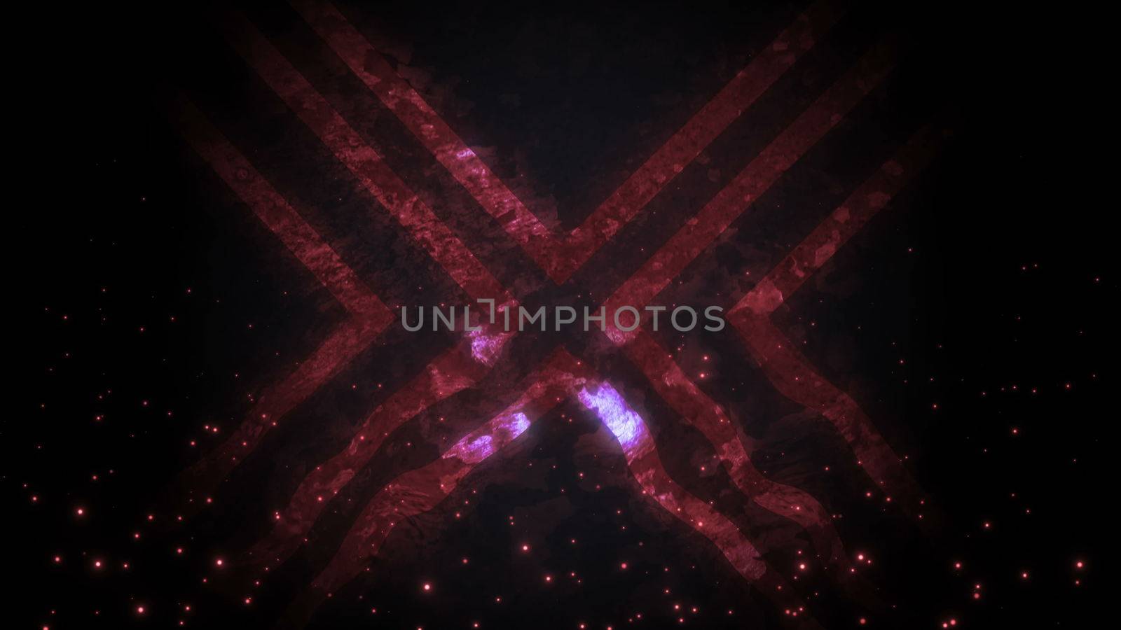 Abstract background with futuristic displacement elements and particles by nolimit046