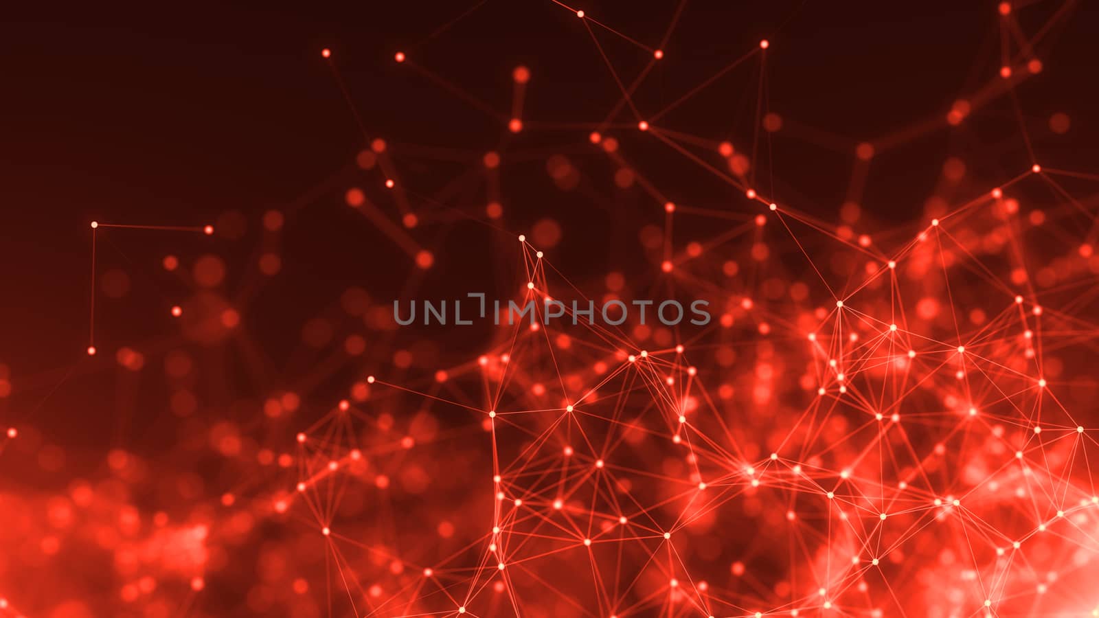 Abstract connected dots. Technology concept background by nolimit046