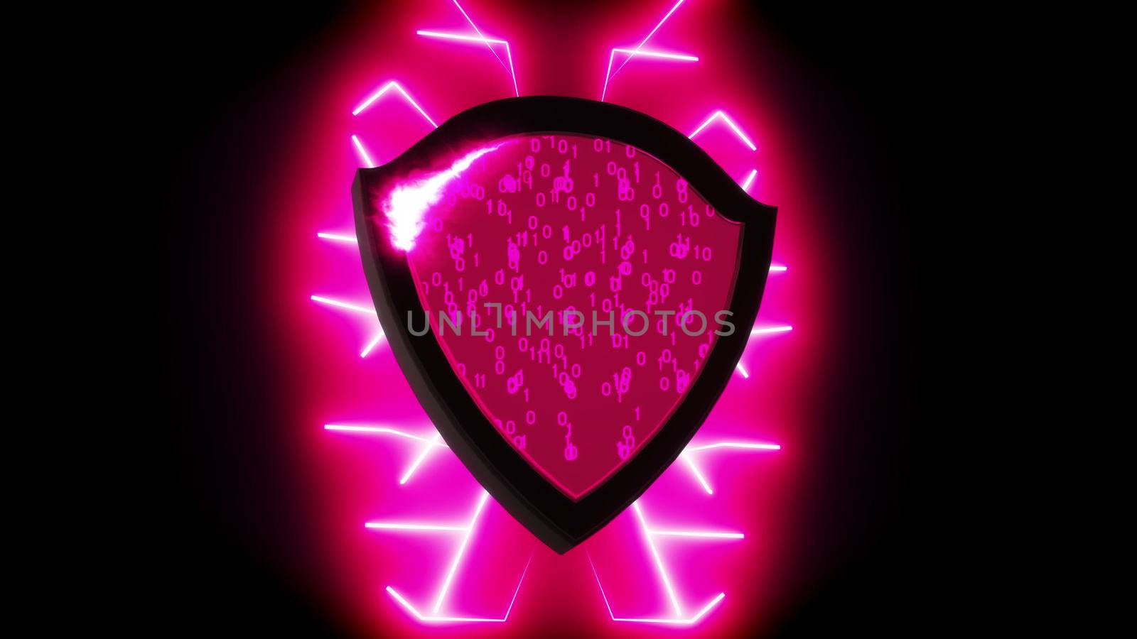 Abstract background with Security Shield. Cyber Background by nolimit046
