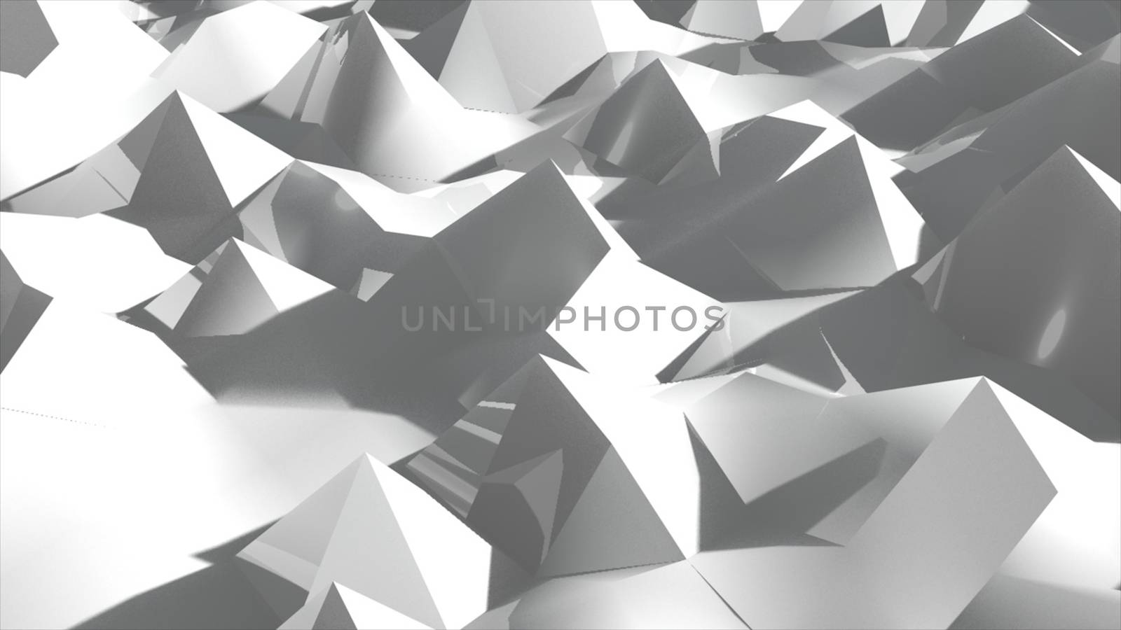 Low poly geometric abstract background in embossed triangular and polygon style. 3D rendering