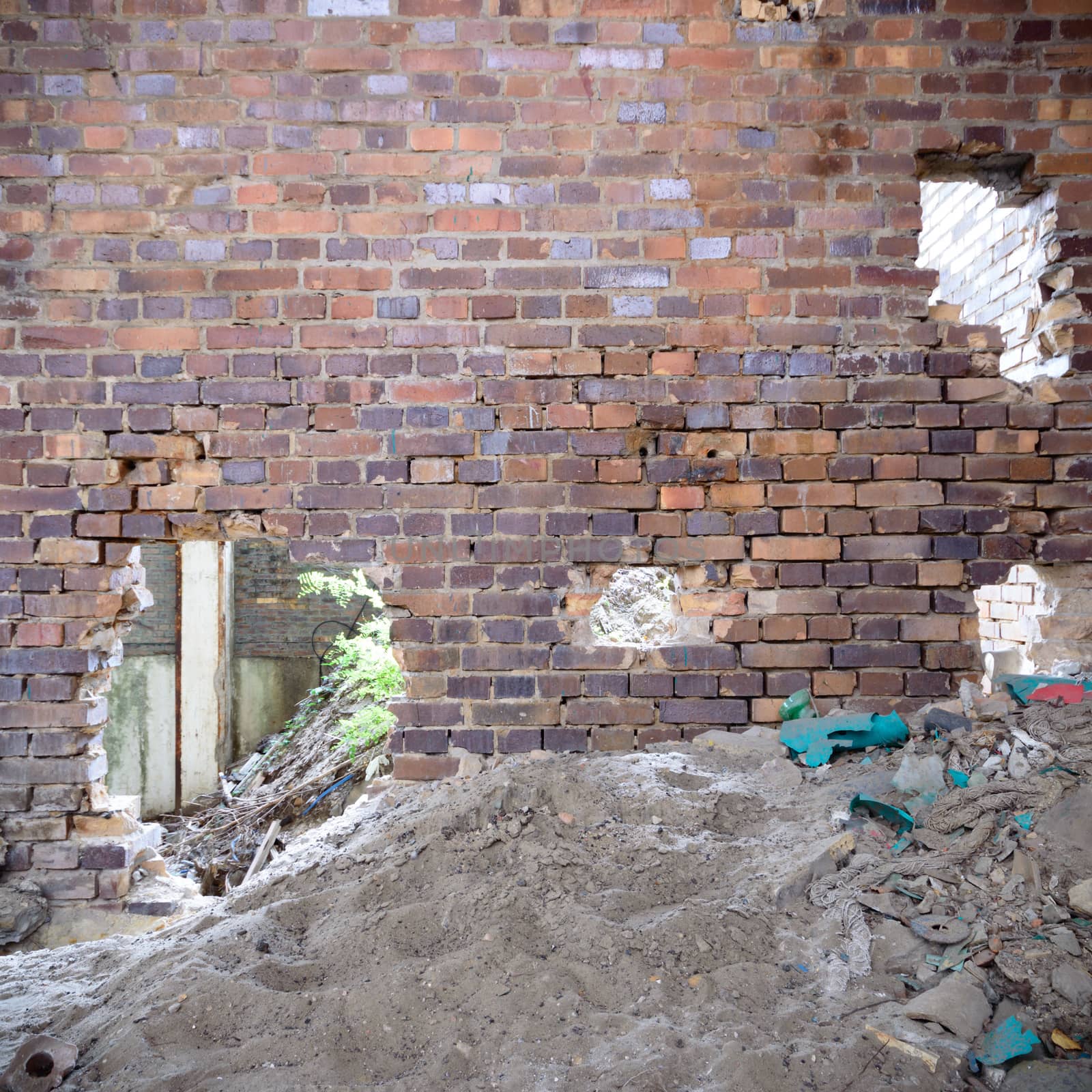ruins of a very heavily polluted industrial factory, industrial series