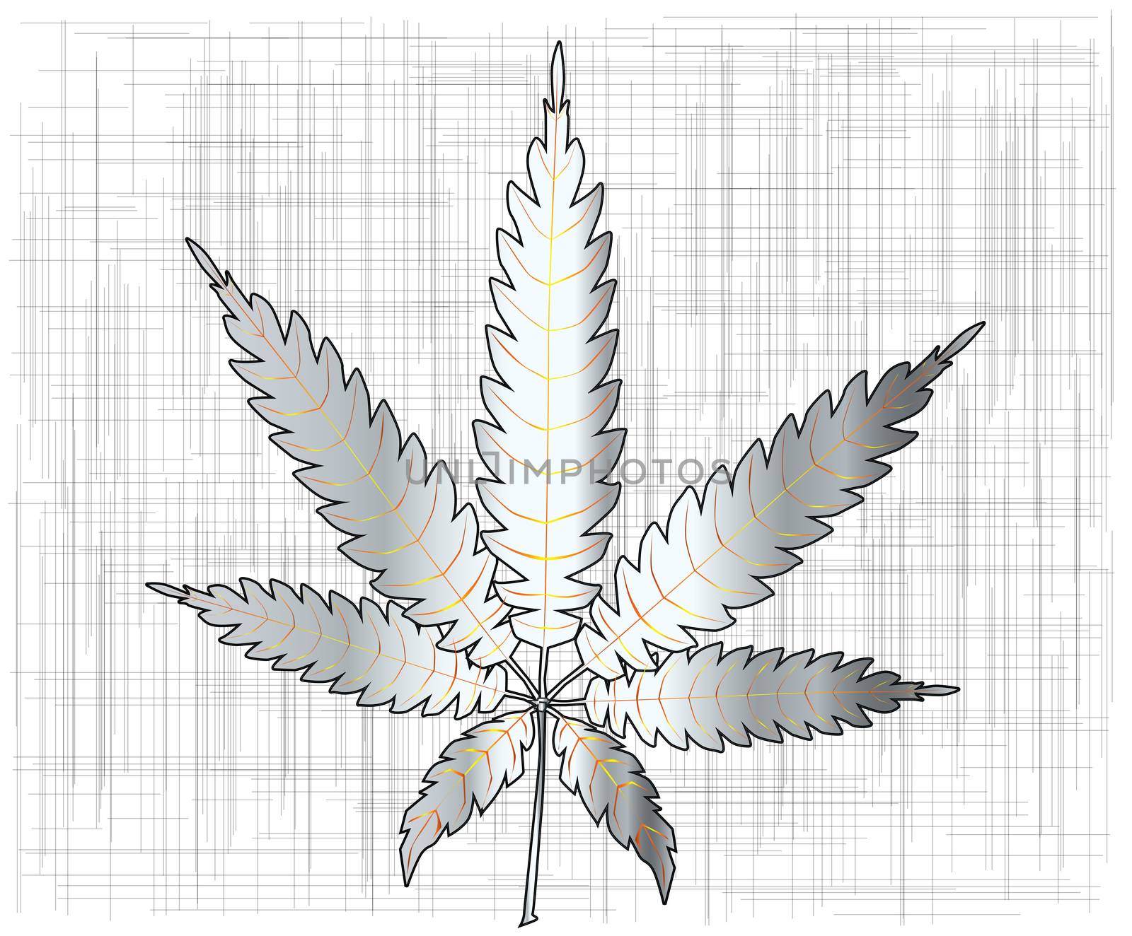 Metal Cannabis Leaf by Bigalbaloo