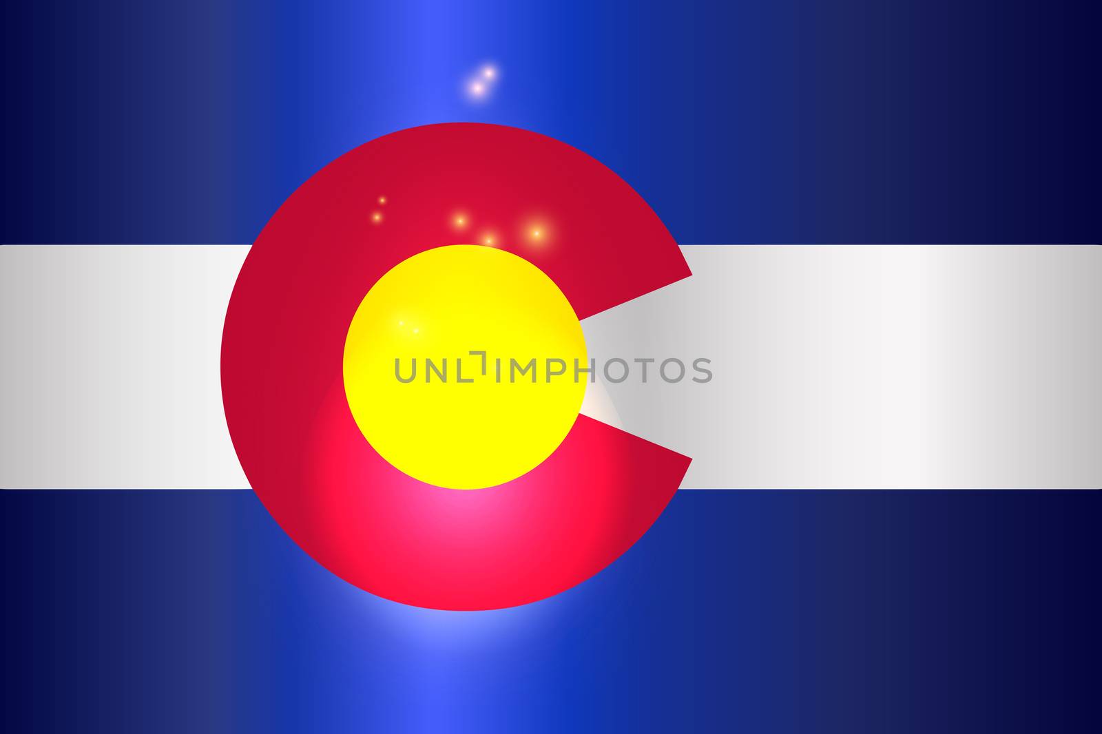 Colorado State Flag Glow by Bigalbaloo