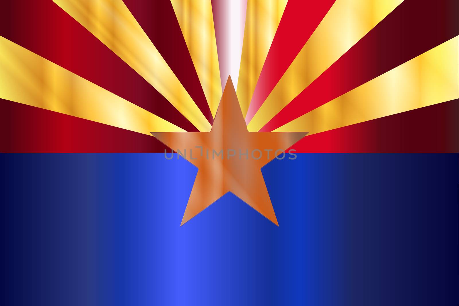 Metal Arizona State Flag by Bigalbaloo