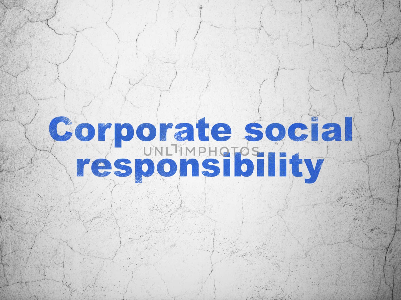 Business concept: Corporate Social Responsibility on wall background by maxkabakov