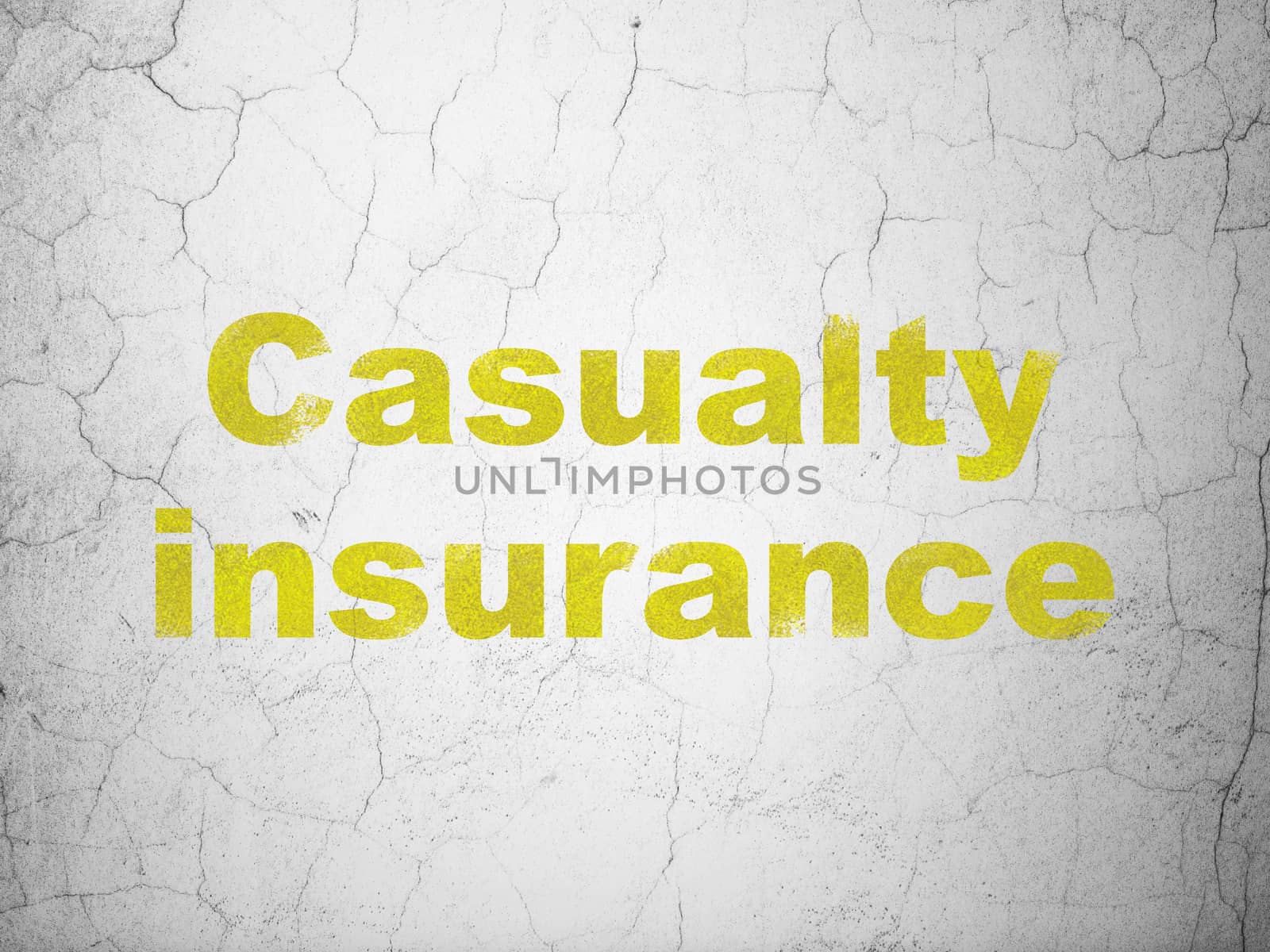 Insurance concept: Casualty Insurance on wall background by maxkabakov