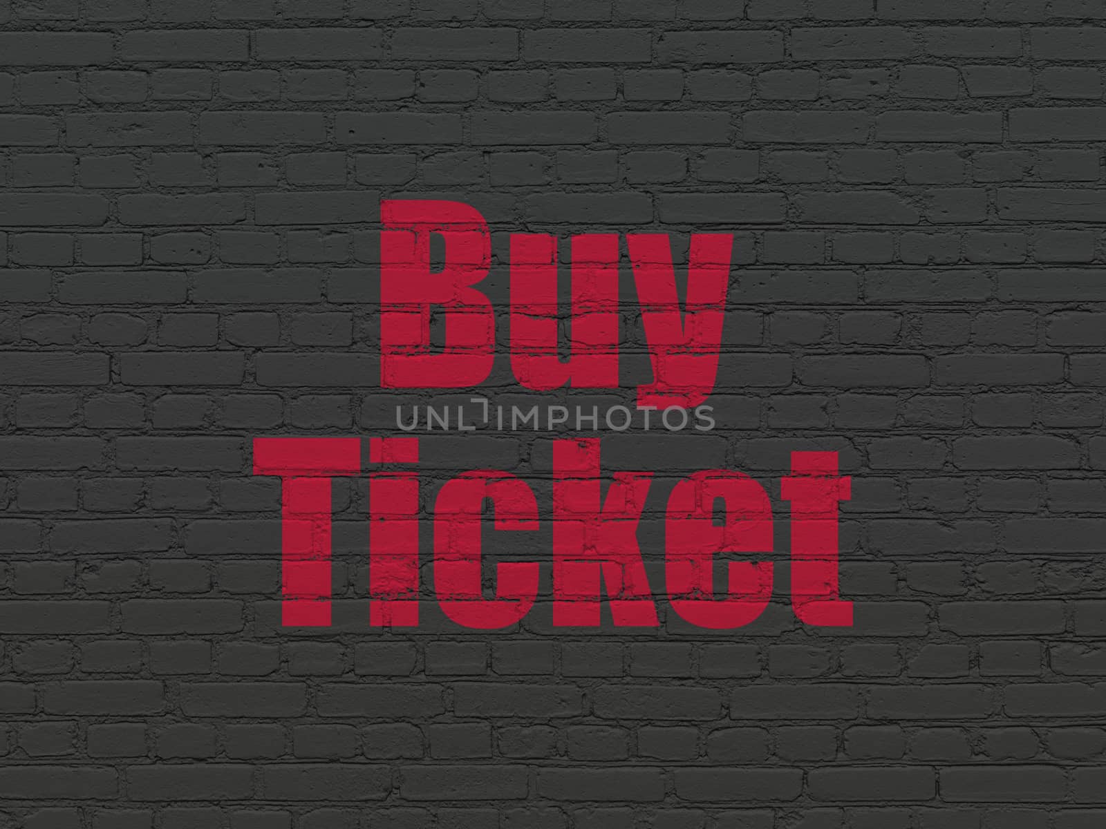 Tourism concept: Buy Ticket on wall background by maxkabakov