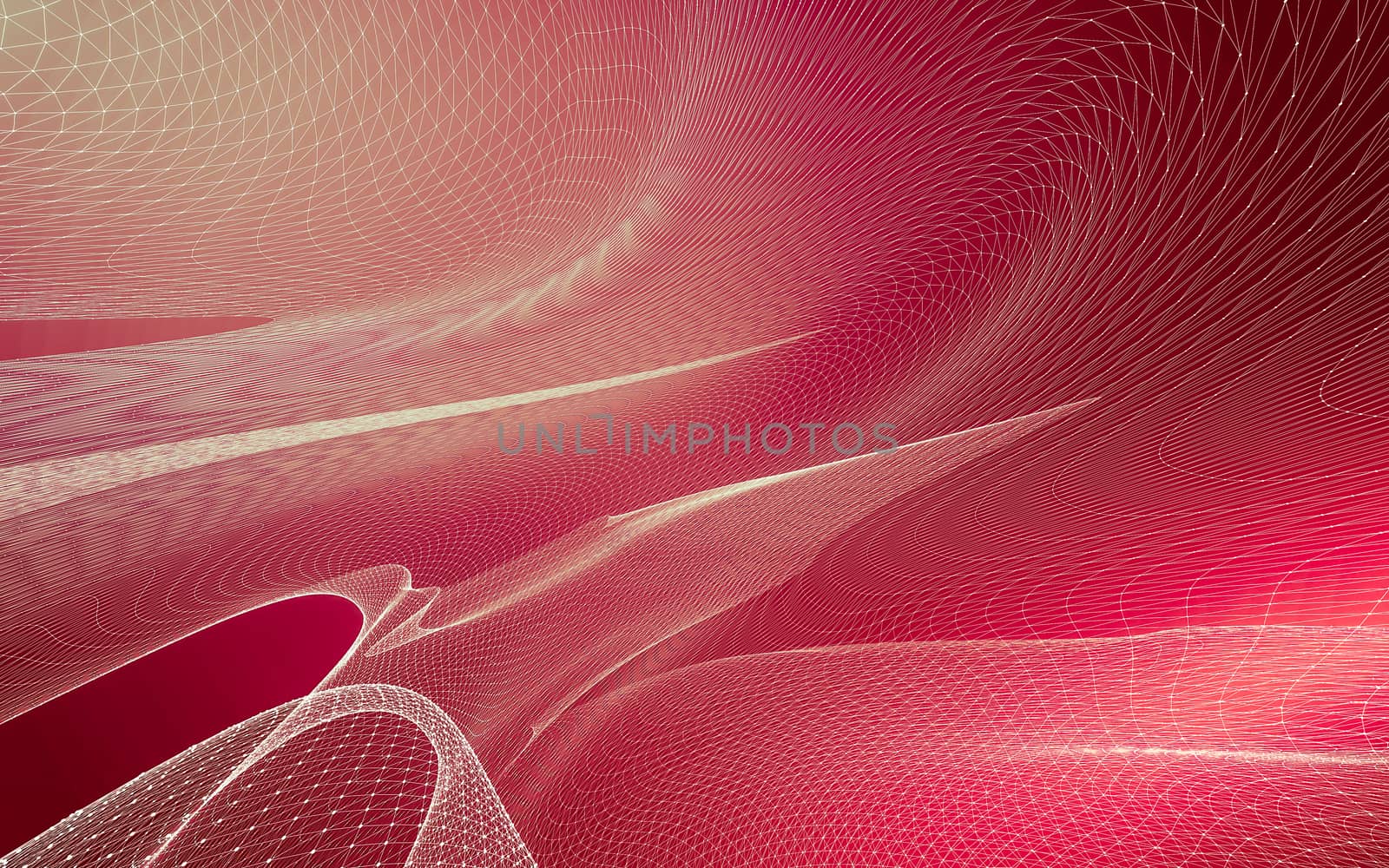 Abstract polygonal space low poly dark background with connecting dots and lines. Connection structure. 3d rendering