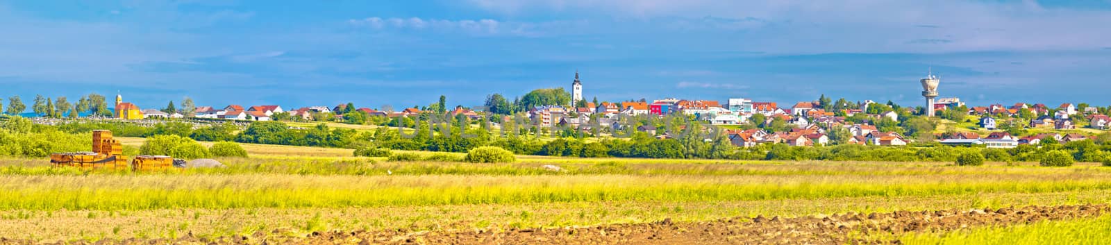 Town of Vrbovec landscape and architecture panoramic view, Prigorje region of Croatia