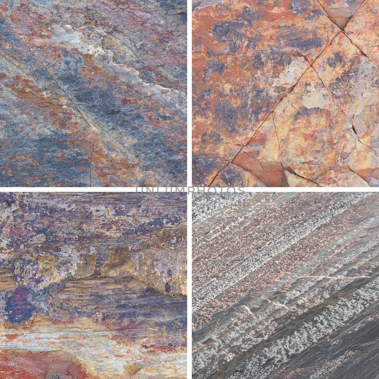 Set of textures different stone background collection