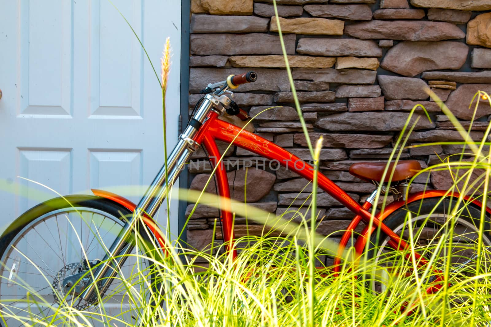 modern Bike parked against the wall by N_u_T