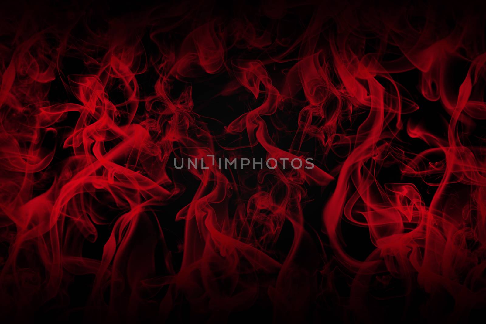 Love Concept. Black Background Full Of Red Smoke 3D illustration by alexandarilich