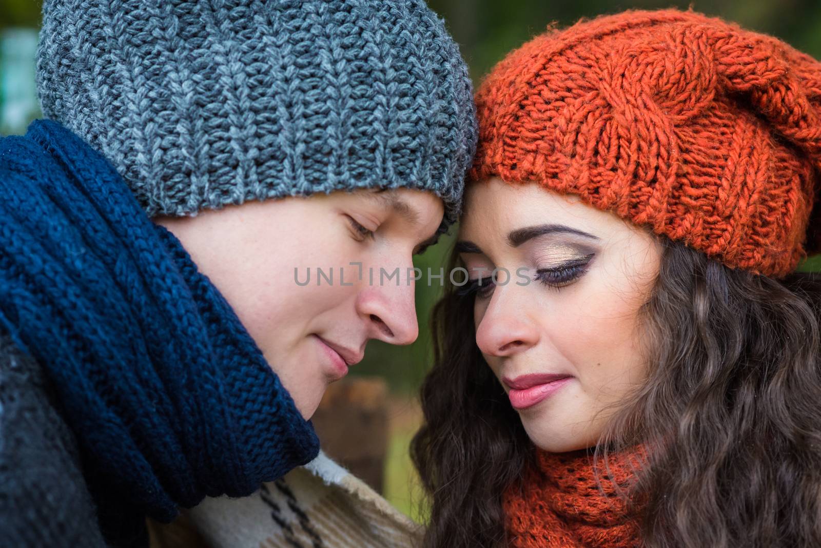 Portrait of couples in the autumn garden