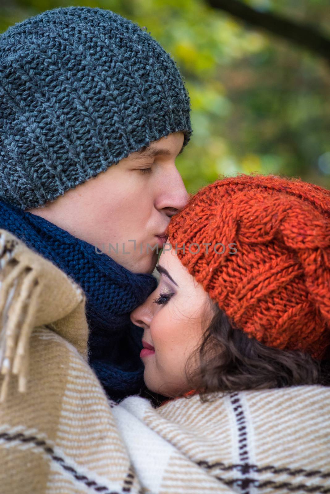 Portrait of couples in the autumn garden