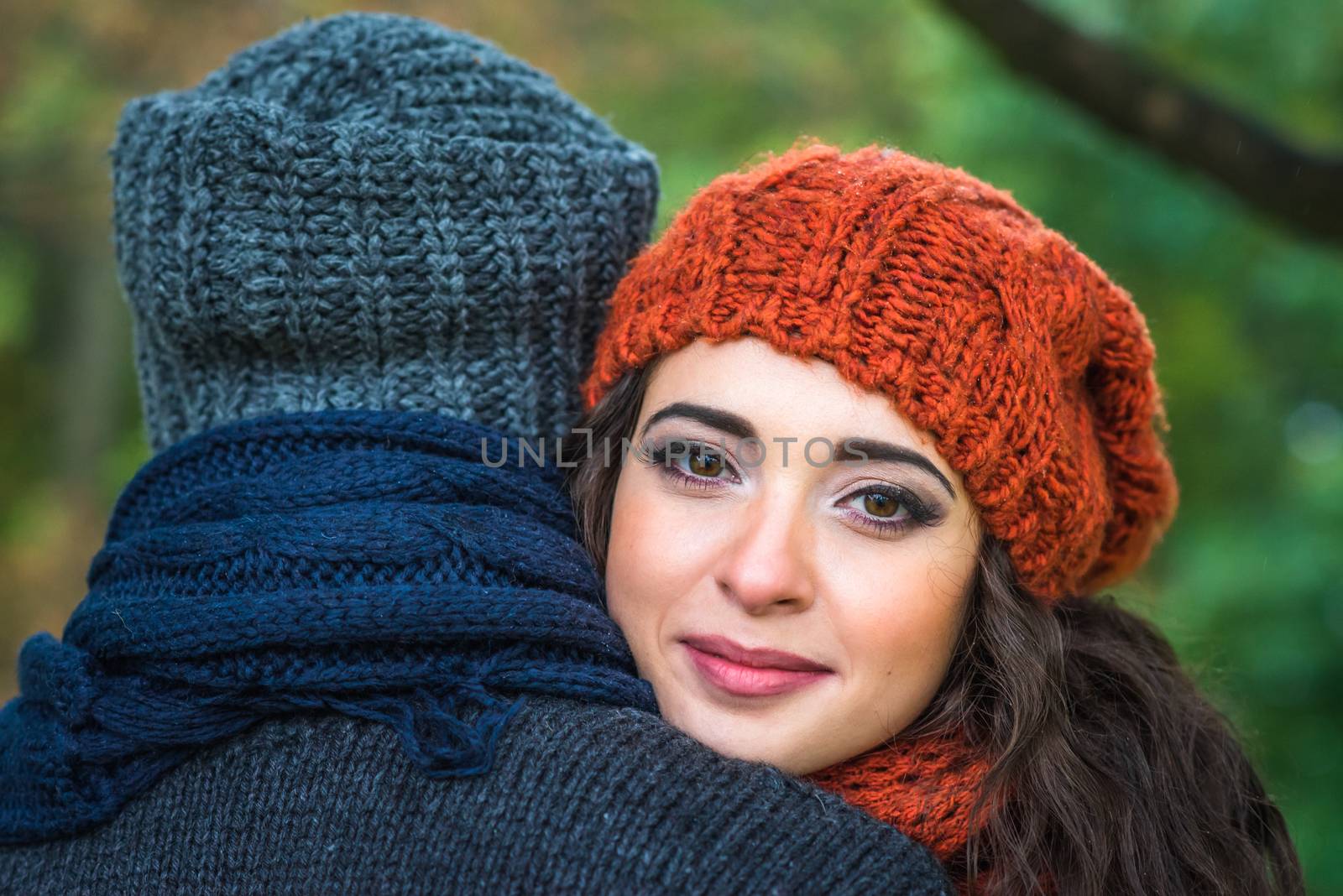 Portrait of couples in the autumn garden