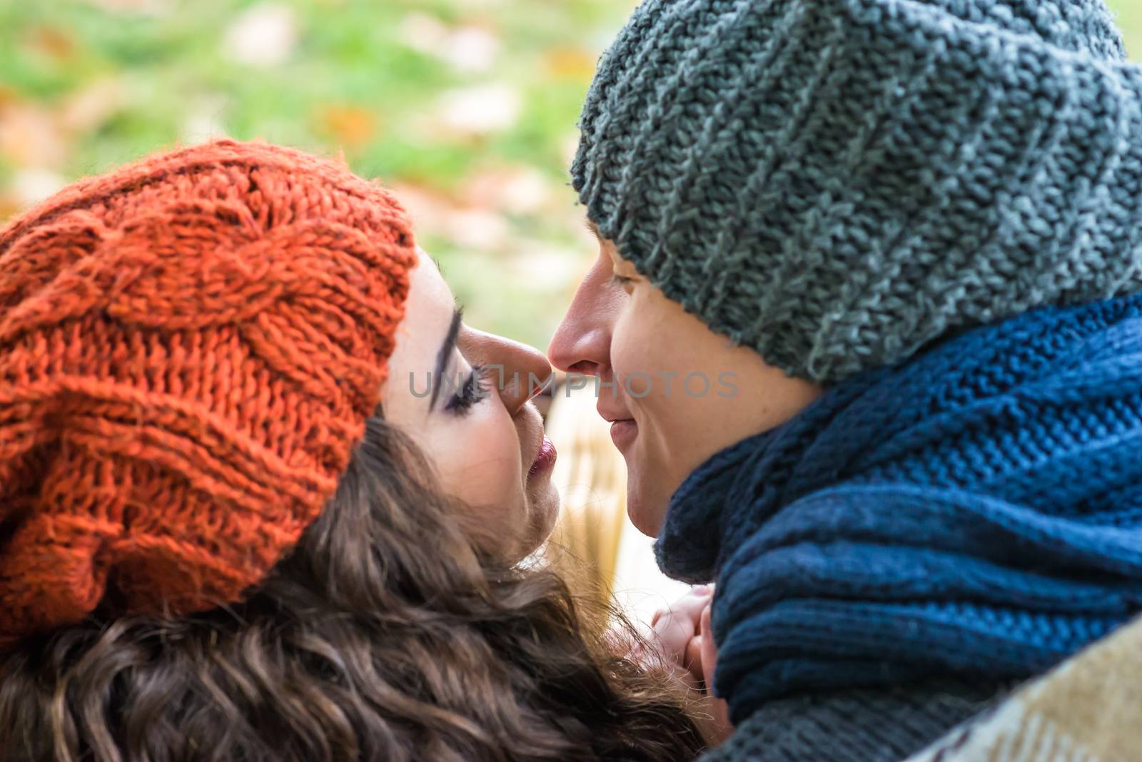 Portrait of couples in the autumn garden