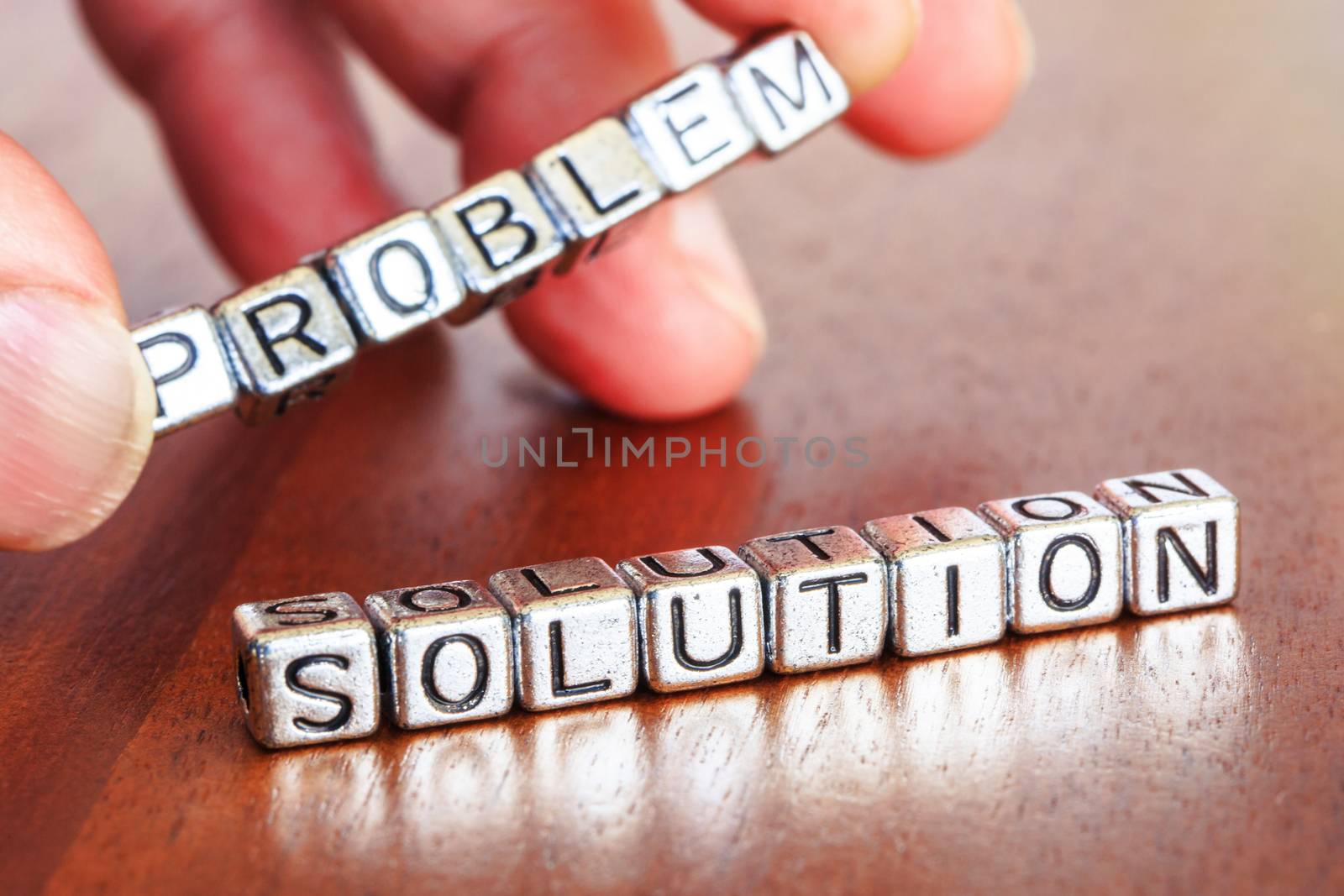 solution remove problem letters placed on a desk in precious wood