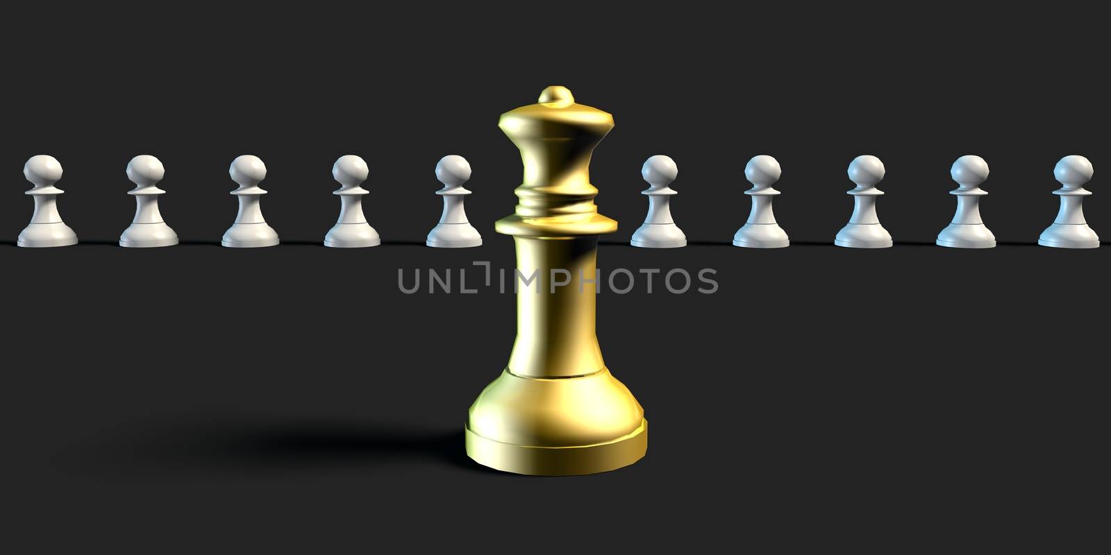 Effective Leader and Management Business Chess Strategy Concept