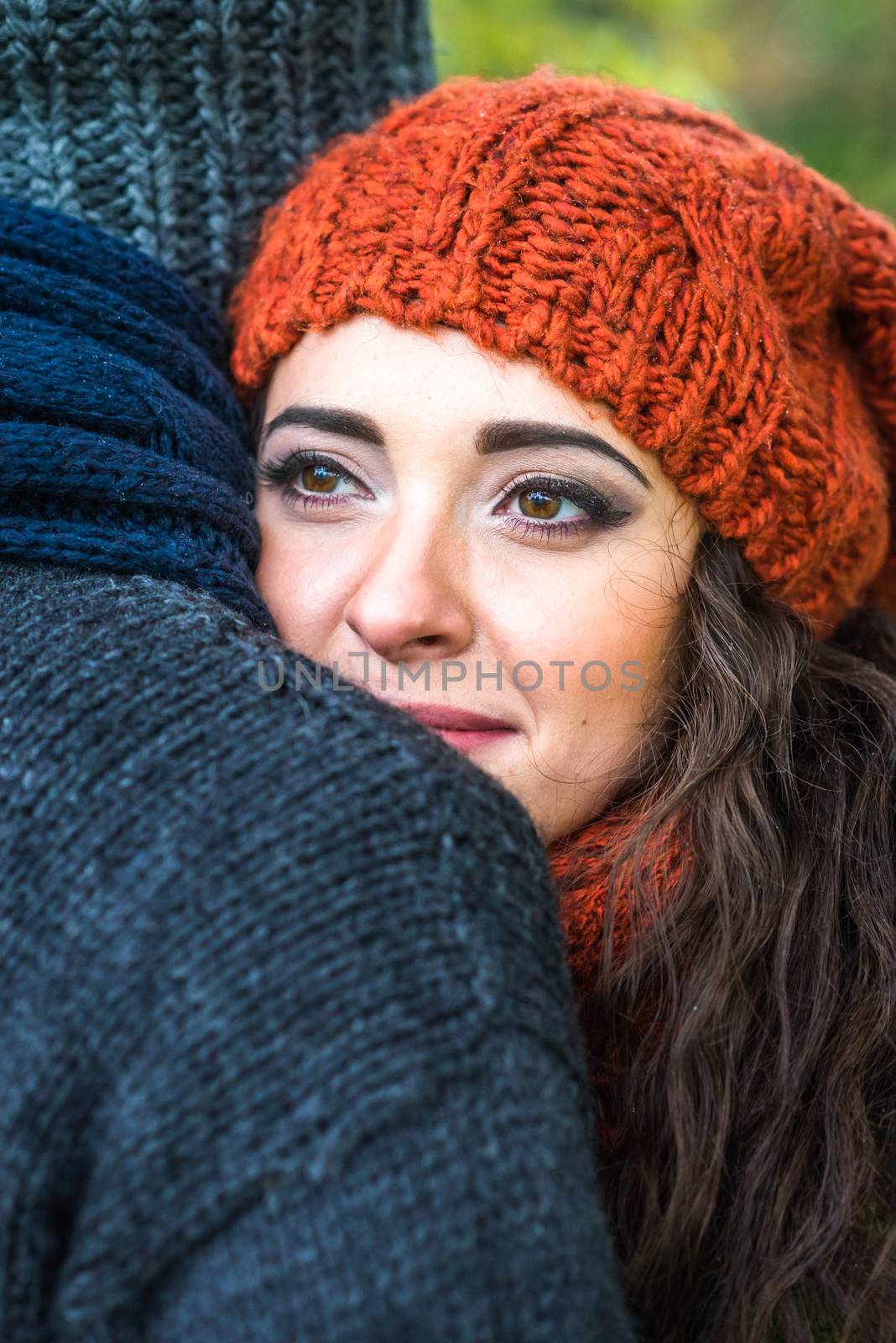 Portrait of couples in the autumn garden