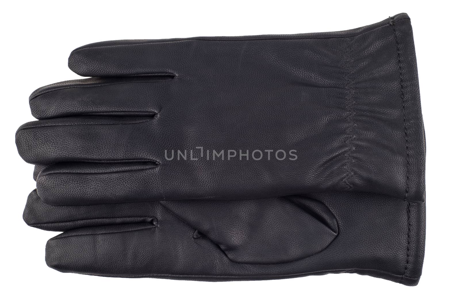 black man gloves. Isolated on white background. Top view.