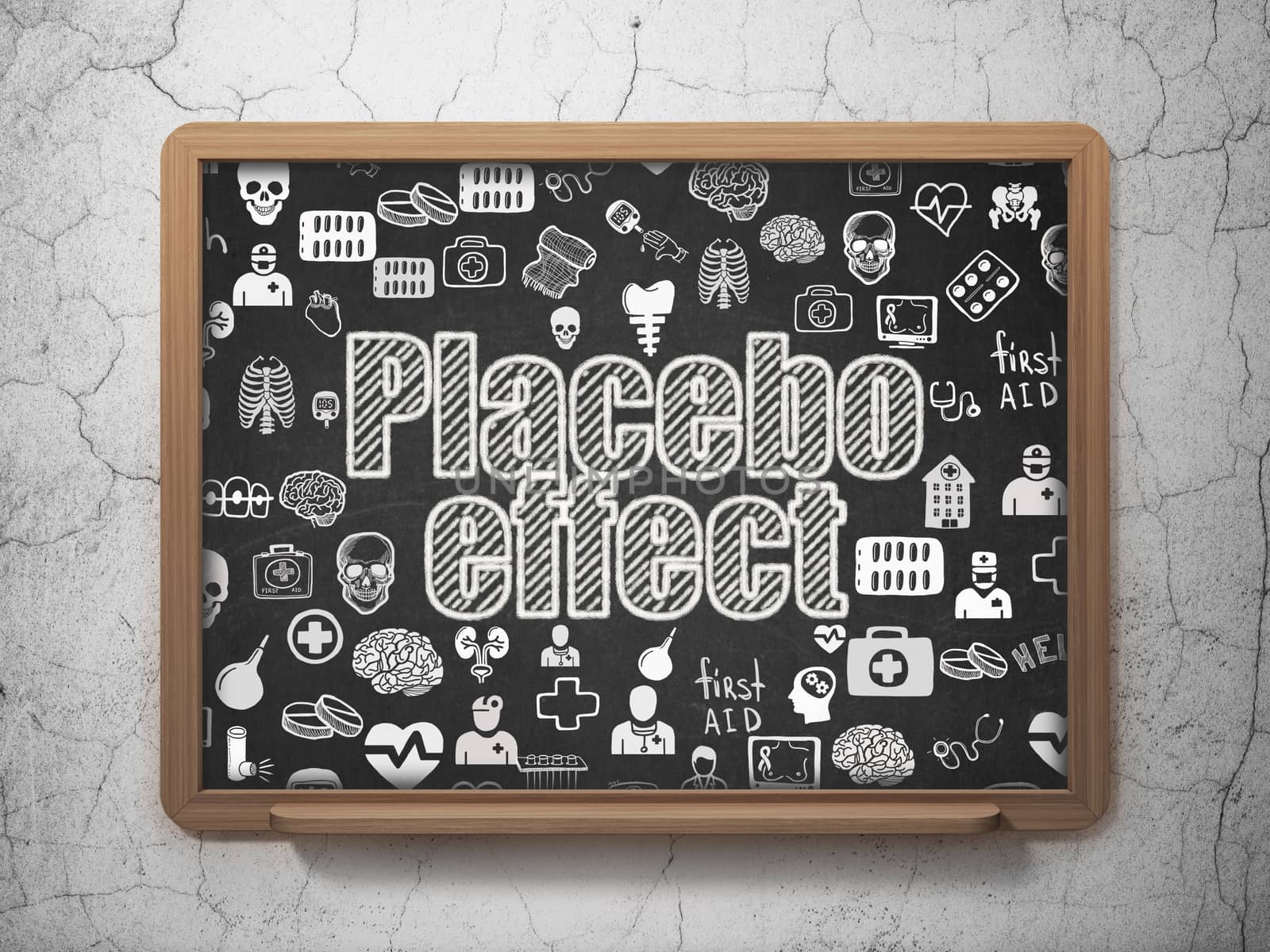 Medicine concept: Placebo Effect on School board background by maxkabakov