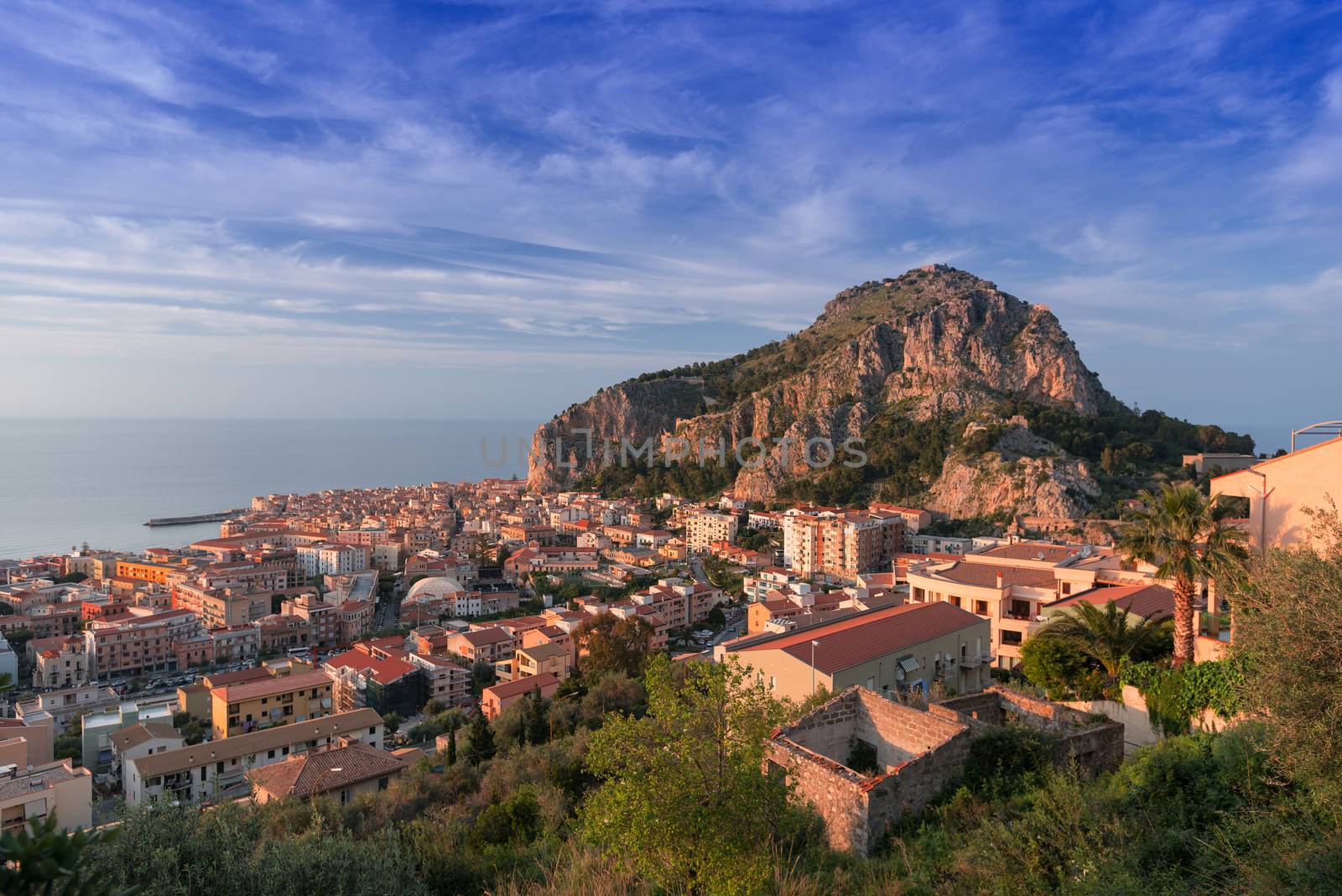 View on Cefalu Sicily Italy by Nanisimova