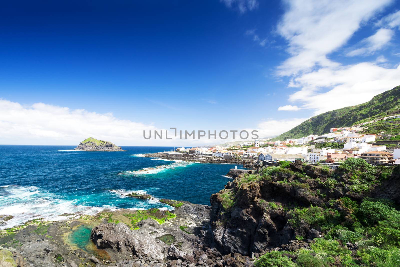 View of Garachico town. Tenerife. Canary Islands. Spain.