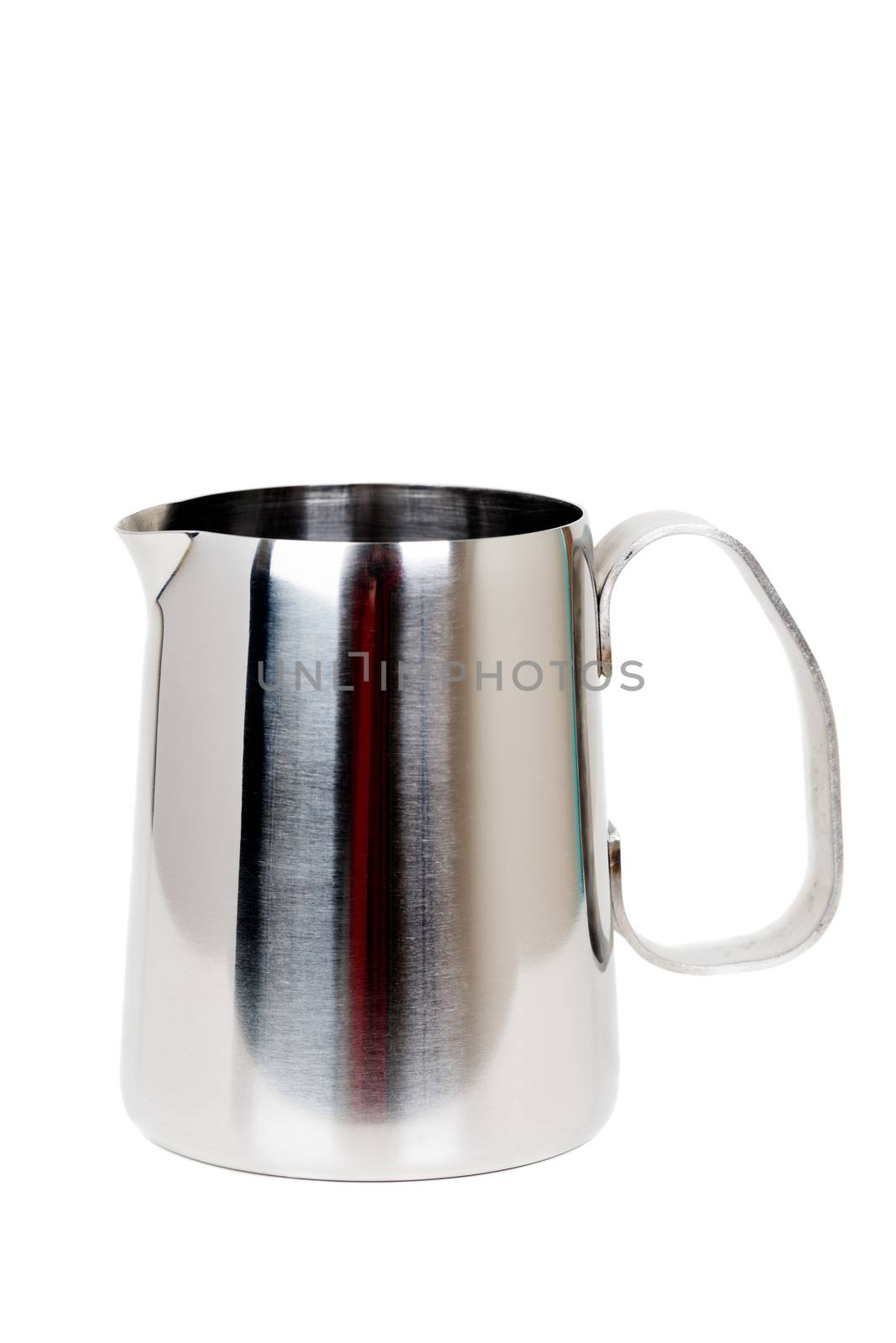 Stainless Steel Milk Boiler Jug isolated on white background