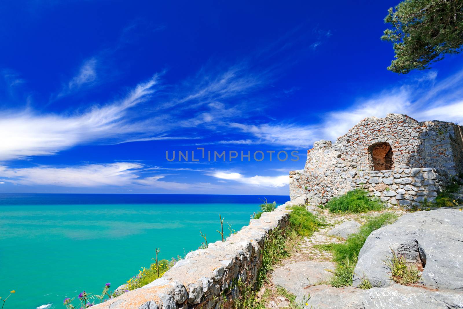 Old ruins at Cefalu by Nanisimova