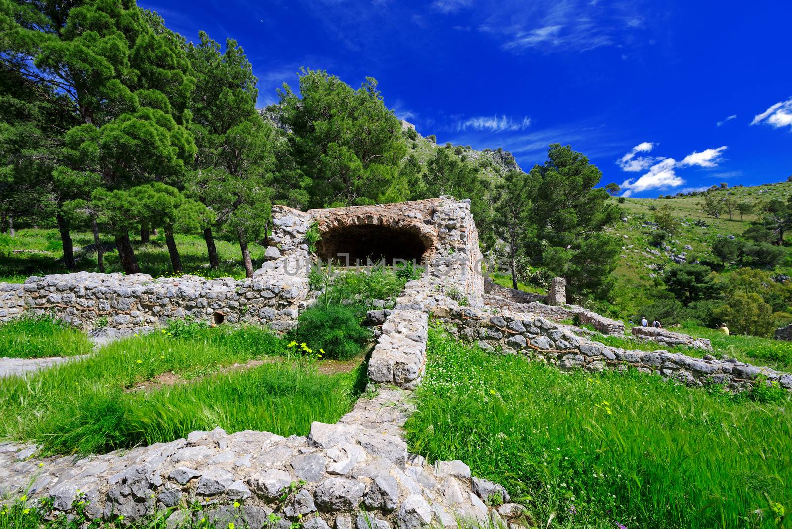 Old ruins at Cefalu by Nanisimova