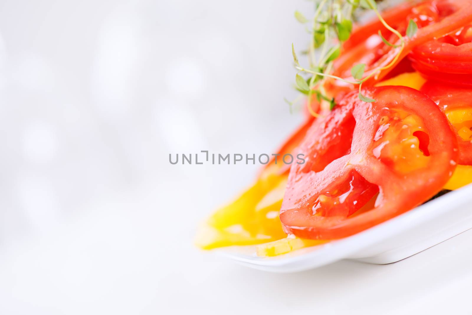 Vegetable salad on plate by Nanisimova