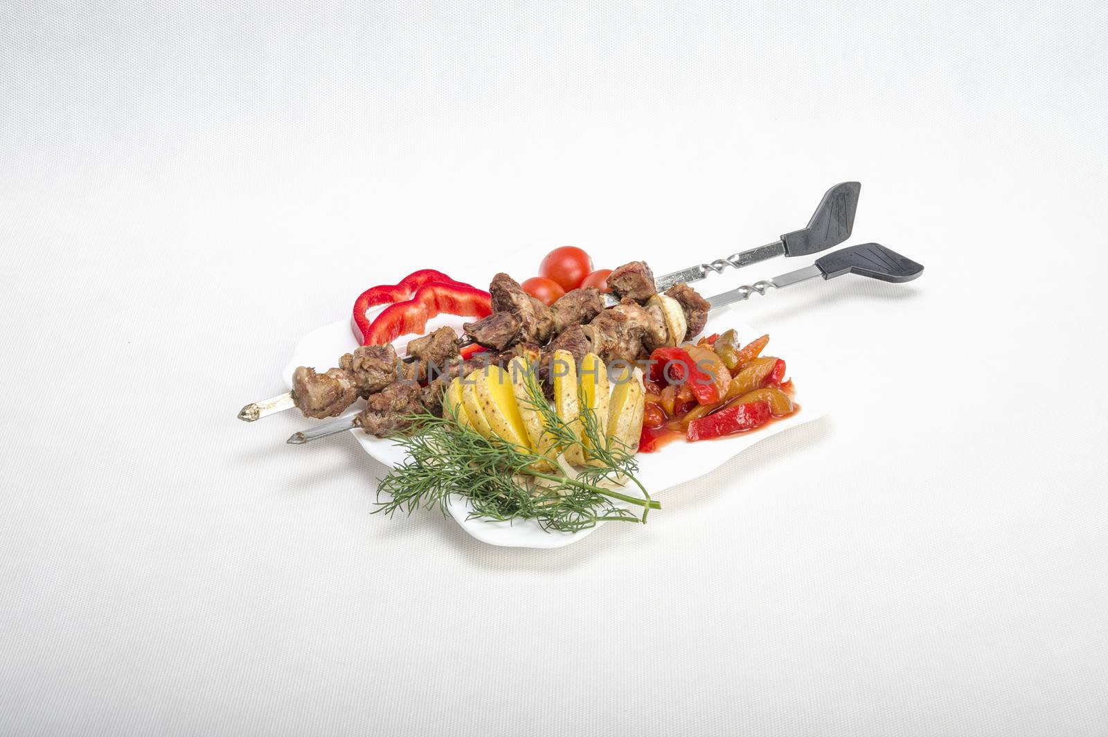 shish kebab on skewers by vizland