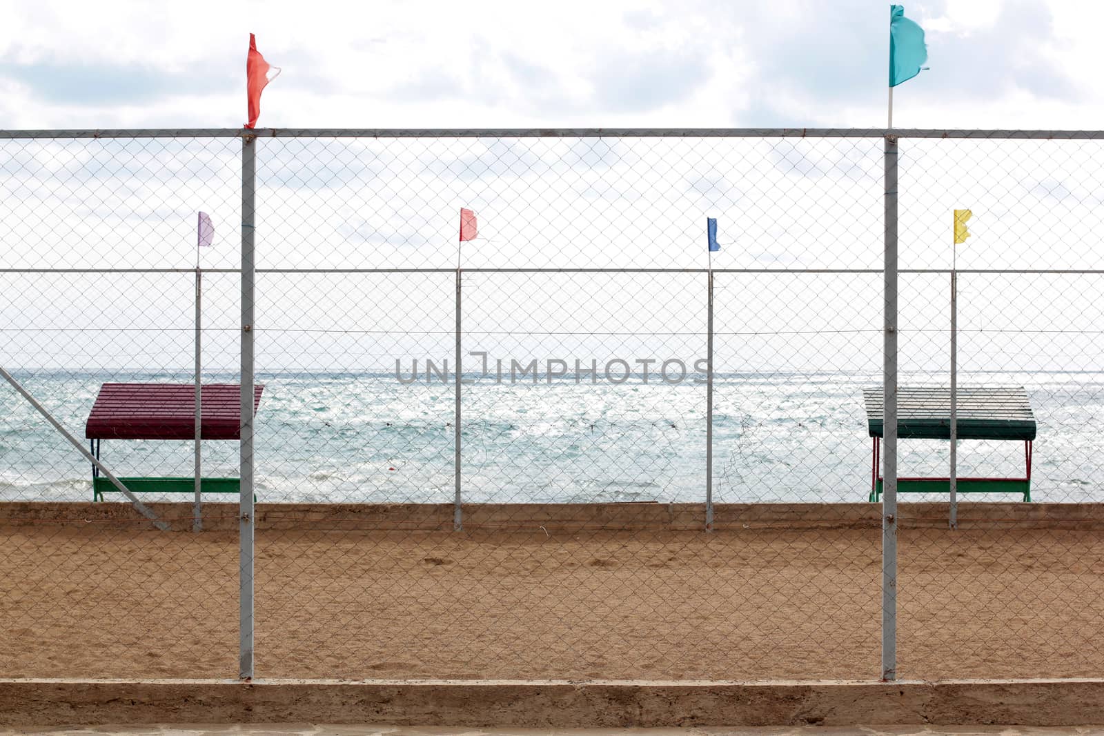 the abandoned beach in the children's camp