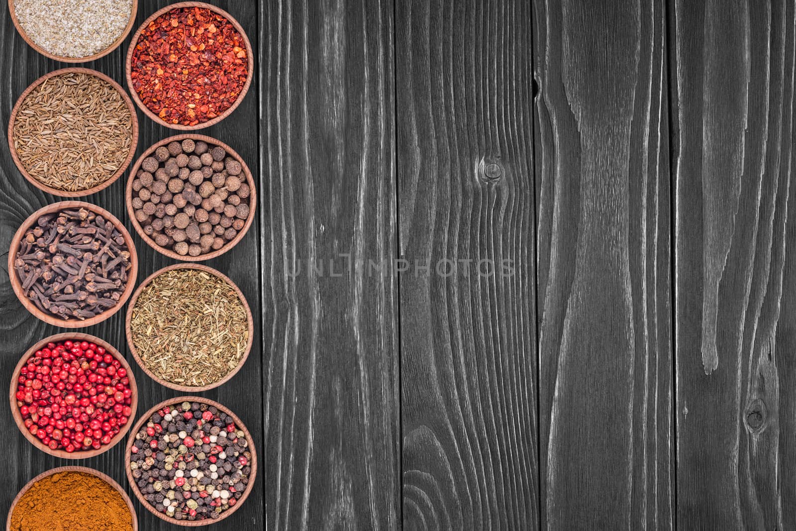 Various spices selection. by DGolbay