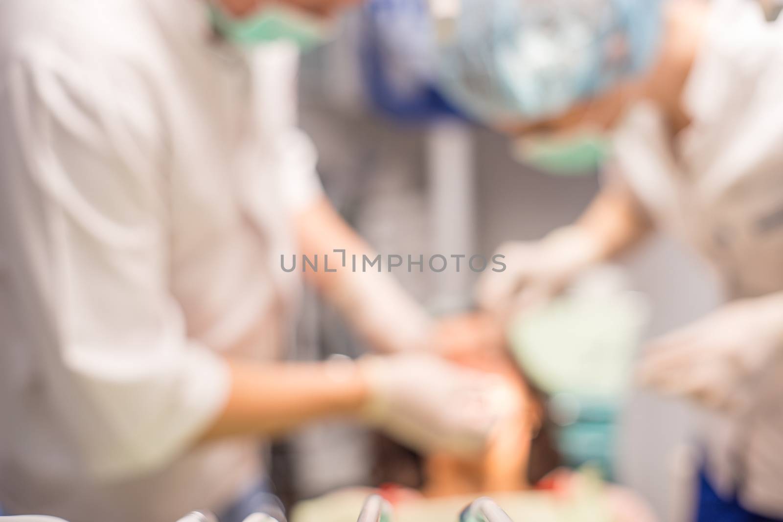 Blur abstract background work with doctor dentist.  by DGolbay