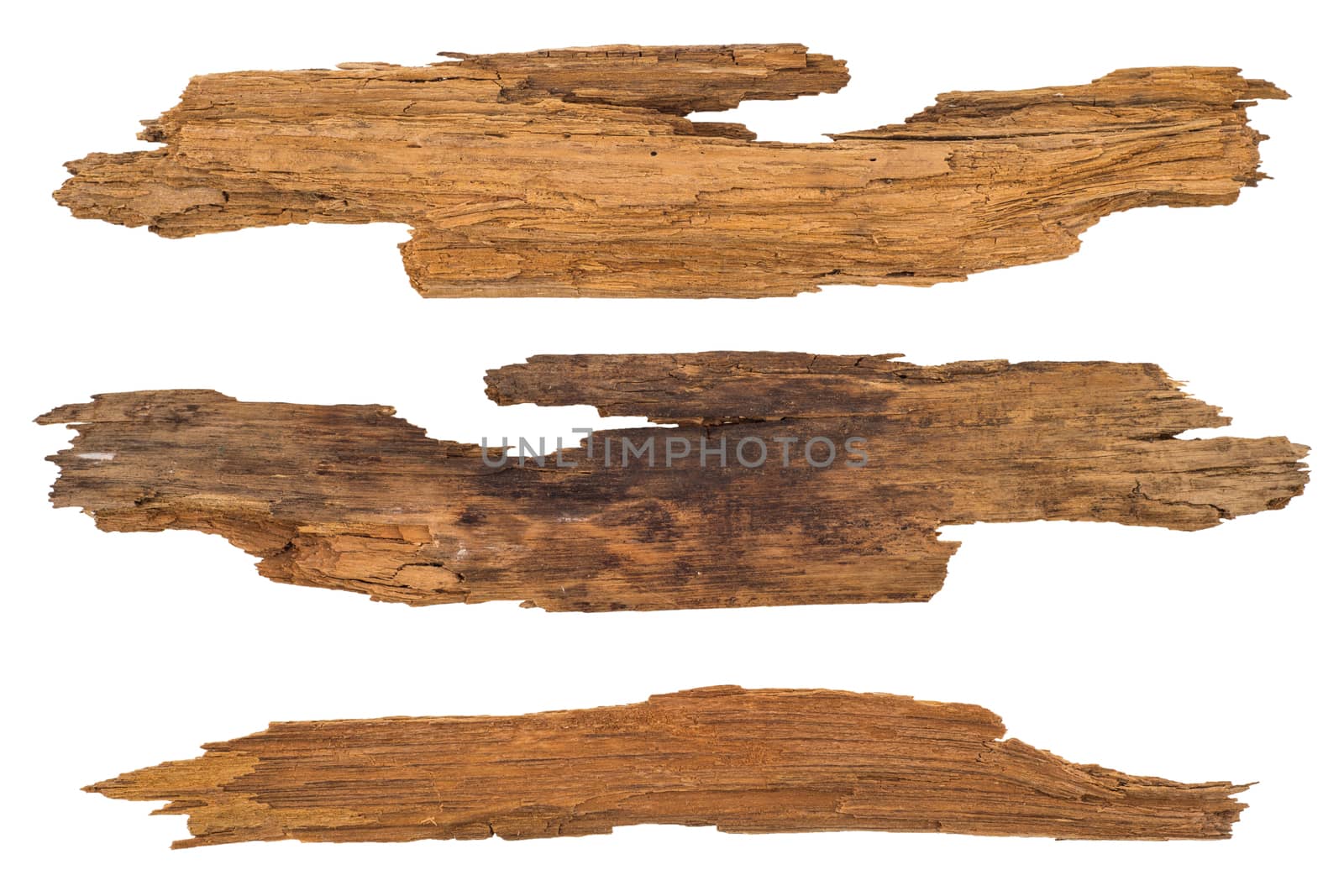 Old planks isolated on white by DGolbay