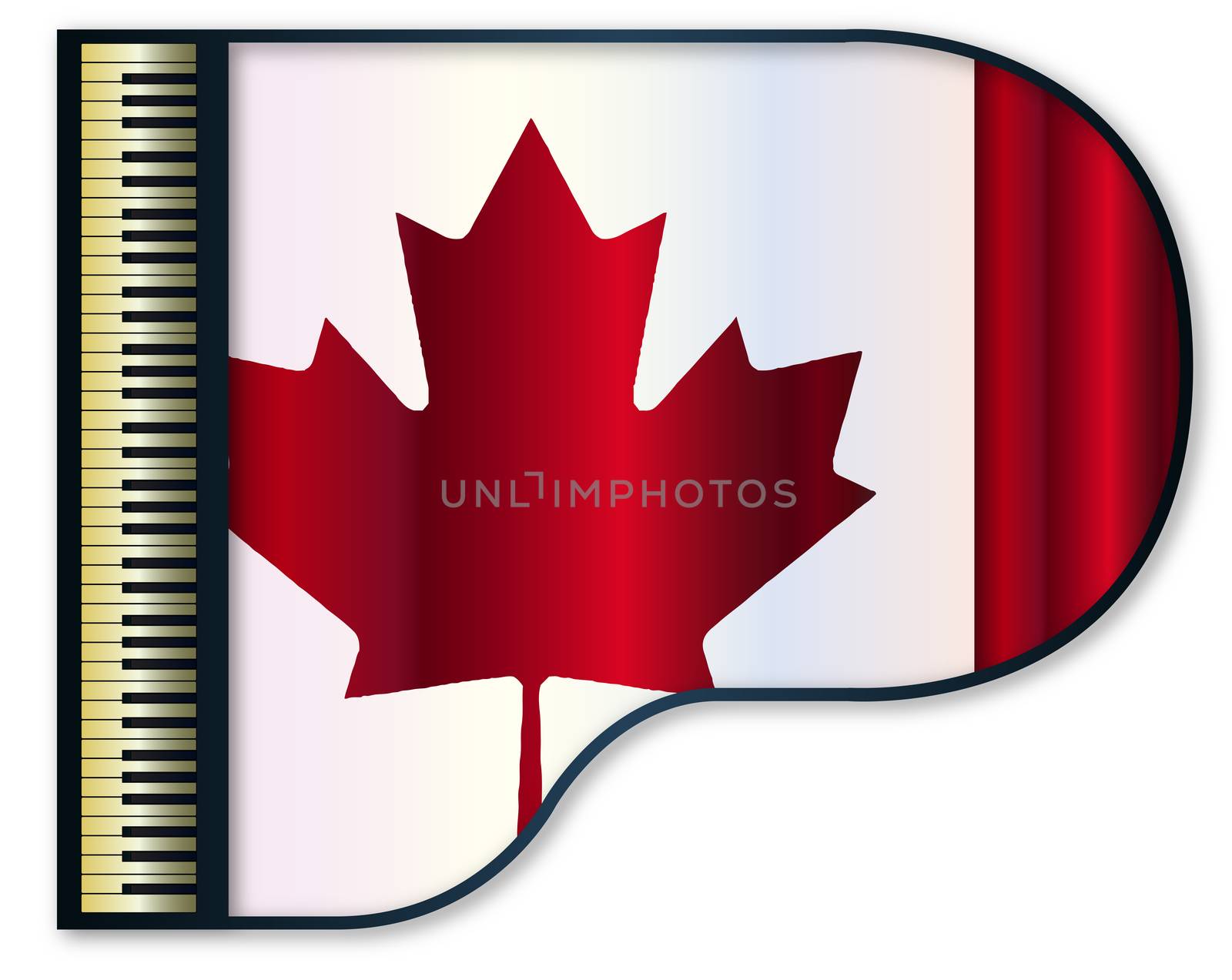 Grand Piano Canadian Flag by Bigalbaloo