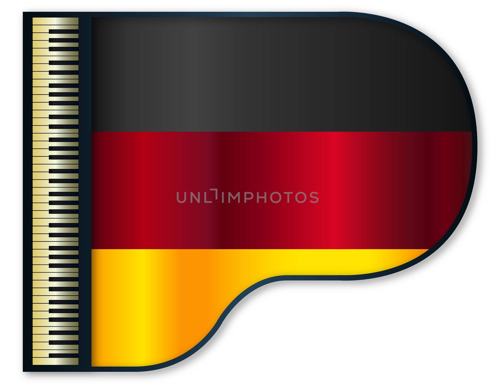 Grand Piano Germany Flag by Bigalbaloo