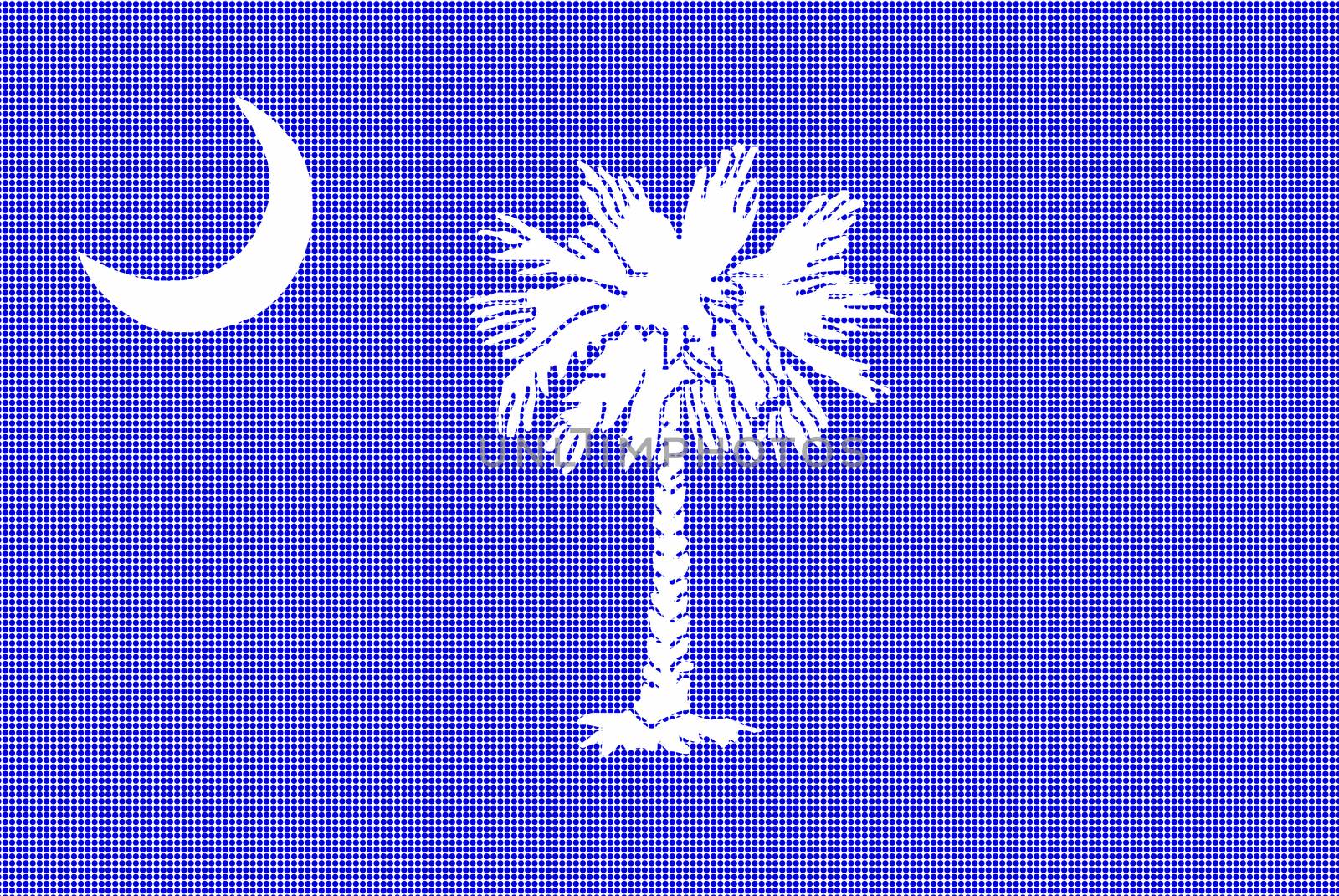South Carolina State Flag Halftone by Bigalbaloo