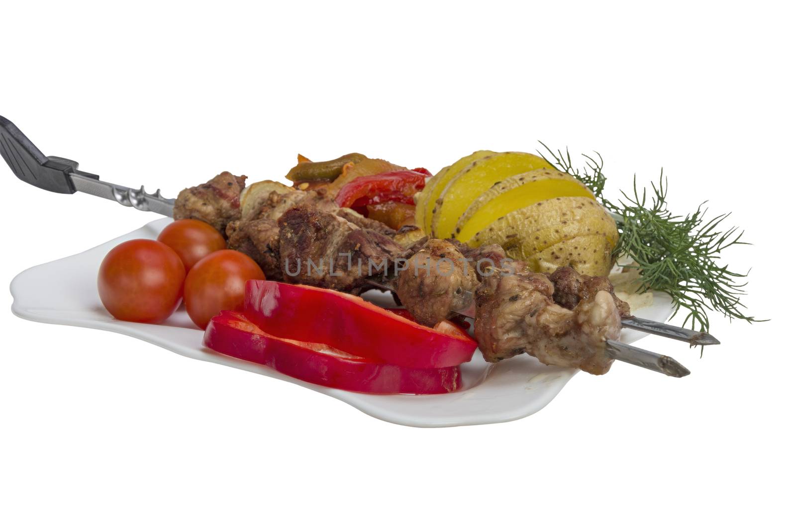 shish kebab on skewers by vizland