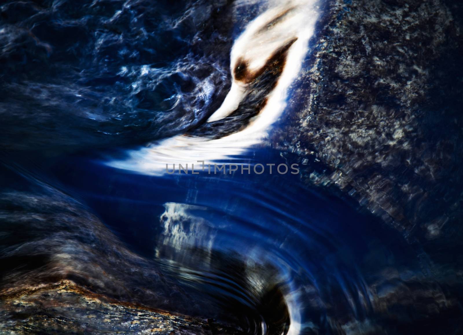 abstract shape of a wave of water of river