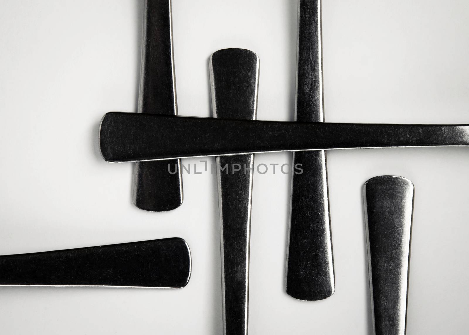 Abstract background from iron old Cutlery