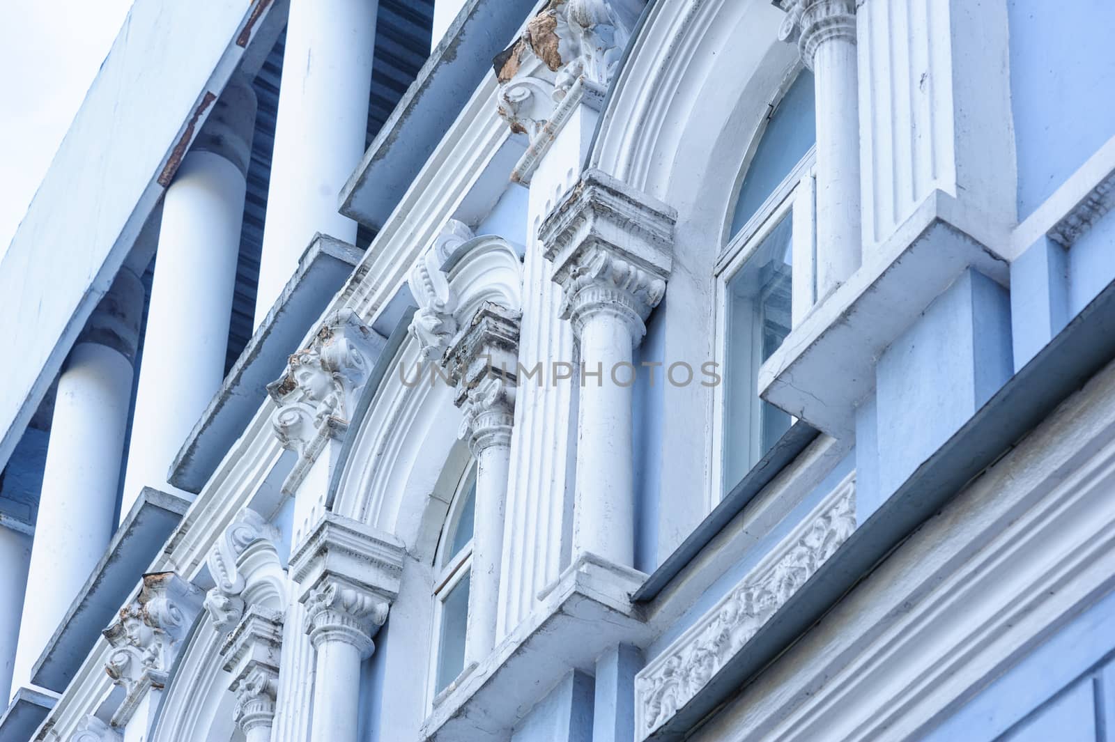 beautiful old architecture arches columns and pilasters.