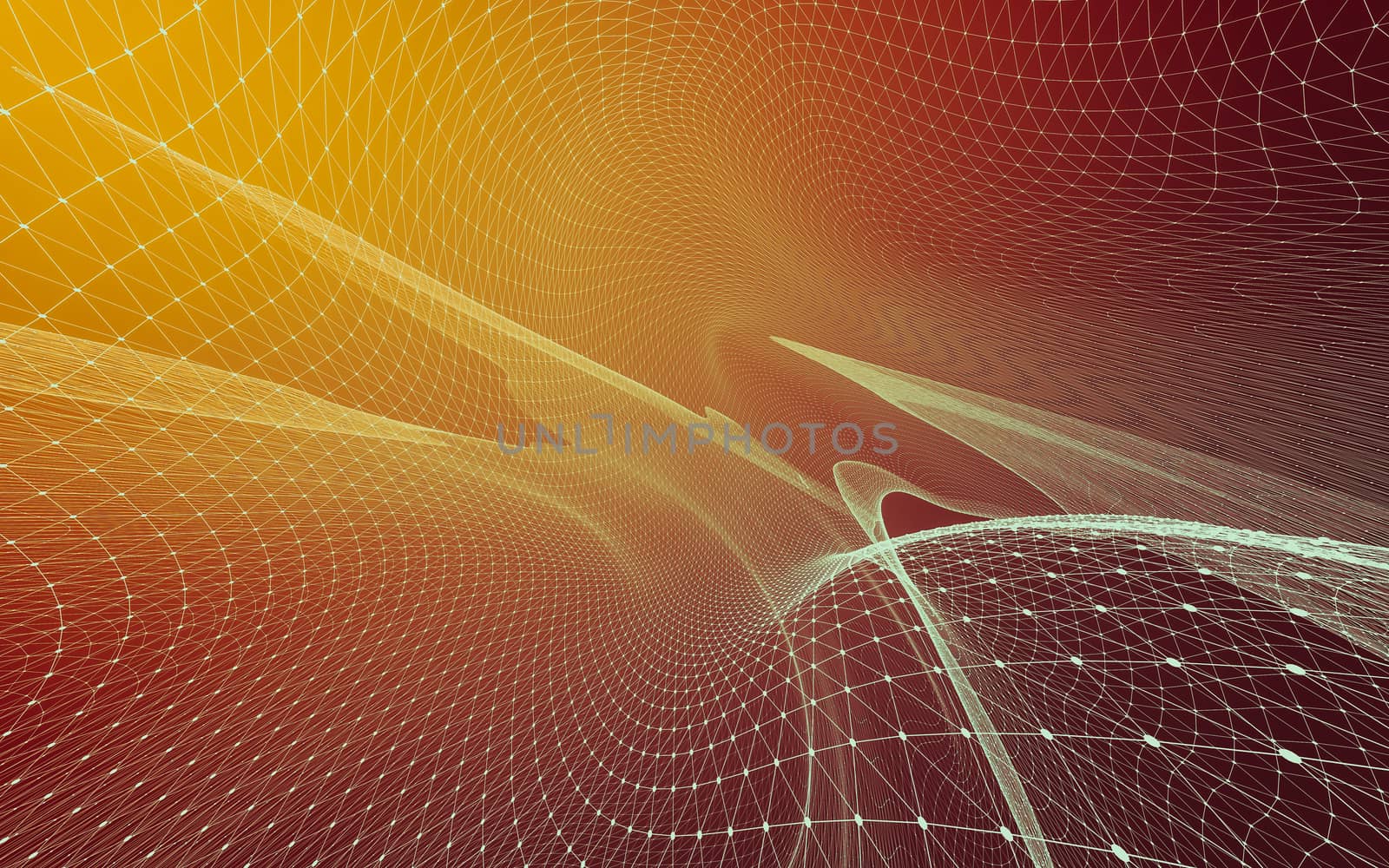 Abstract polygonal space low poly dark background, 3d rendering by teerawit