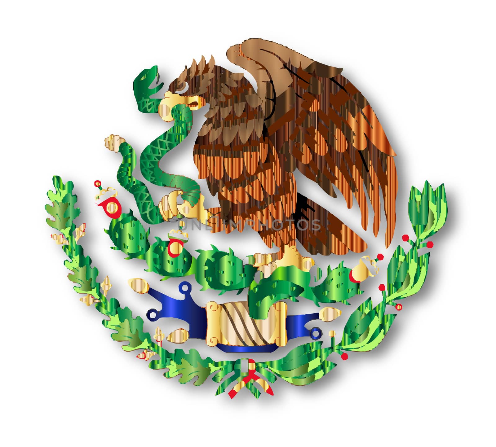 Emblem of the South American country of Mexico