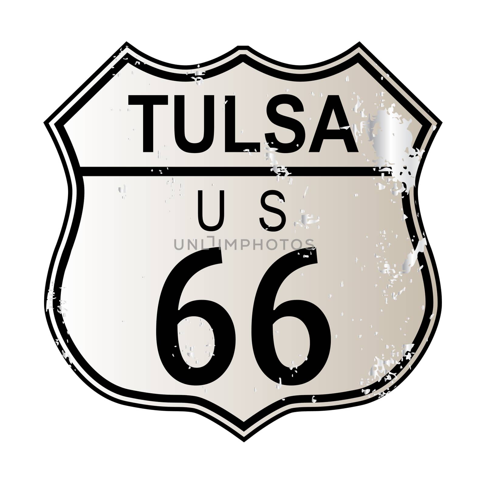 Tulsa Route 66 Highway Sign by Bigalbaloo